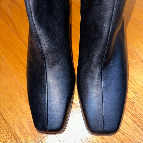 Linea Paolo Womens Black Sage Boots Block Heel Square Toe Booties 11 M NEW Y2K - Picture 8 of 13